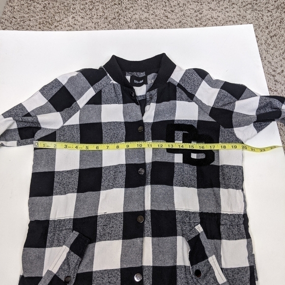 Do+Be Plaid Varsity Buffalo Plaid Shacket Sweater Coat - Picture 10 of 10